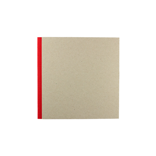 Kunst & Papier - Pasteboard Cover Sketchbook - Red, 6.7" x 6.7"