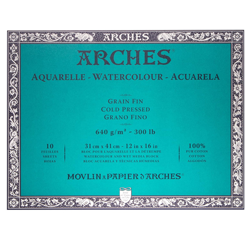 Arches Watercolour Block Cold Press 300LB 12X16