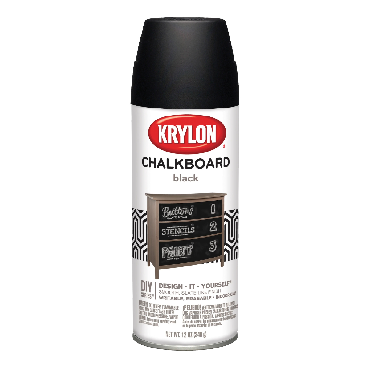 Krylon Chalkboard Spray Paint - Black - 12oz