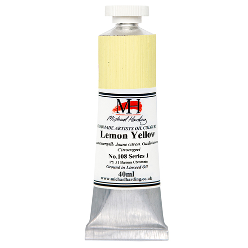 Michael Harding Artists Oil Colours - Lemon Yellow - 40ml