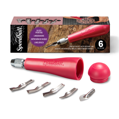 Speedball No.1 Lino Cutter Assortment + Handle