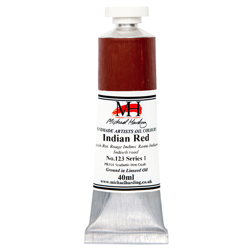 Michael Harding Artists Oil Colours - Indian Red (No. 123) - 40ml