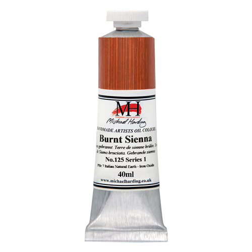 Michael Harding Artists Oil Colours - Burnt Sienna (No. 125) - 40ml