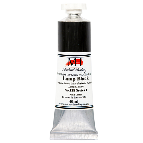 Michael Harding Artists Oil Colours - Lamp Black (No. 128) - 40ml