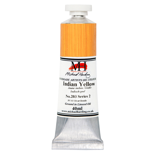 Michael Harding Artists Oil Colours - Indian Yellow (No. 203) - 40ml