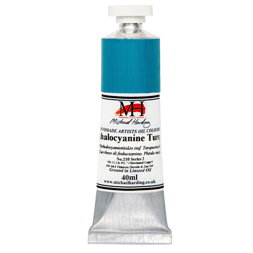 Michael Harding Artists Oil Colours - Phthalocyanine Turquoise (No.210) - 40ml