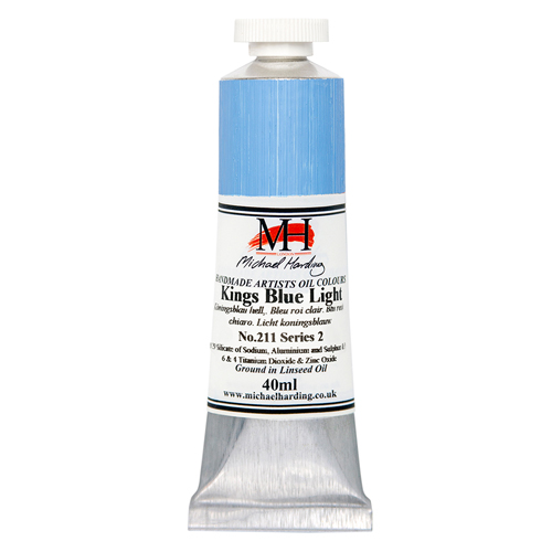 Michael Harding Artists Oil Colours - Kings Blue Light (No. 211) - 40ml