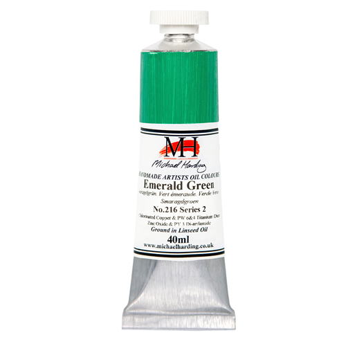 Michael Harding Artists Oil Colours - Emerald Green (No. 216) - 40ml