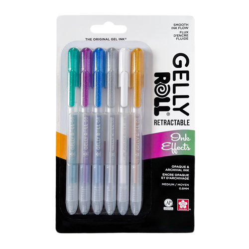 Sakura Gelly Roll Retractable - Ink Effects 6-pack