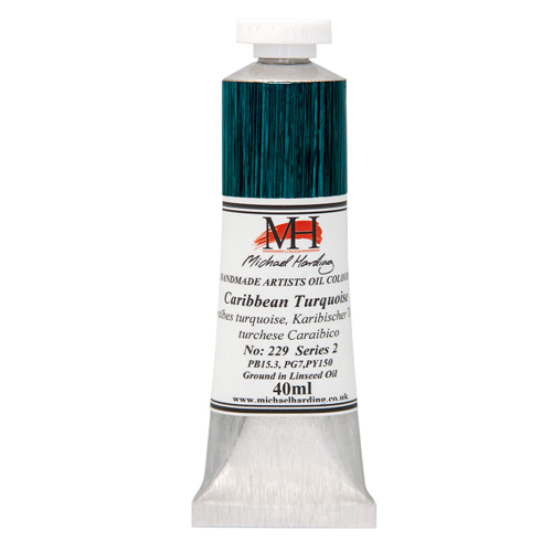 Michael Harding Artists Oil Colours - Caribbean Turquoise (No. 229) - 40ml