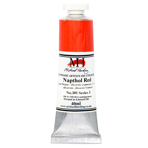 Michael Harding Artists Oil Colours - Napthol Red (No. 301) - 40ml