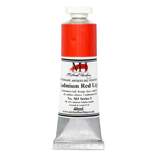 Michael Harding Artists Oil Colours - Cadmium Red Light (No. 503) - 40ml