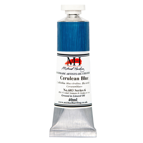 Michael Harding Artists Oil Colours - Cerulean Blue (No. 603) - 40ml