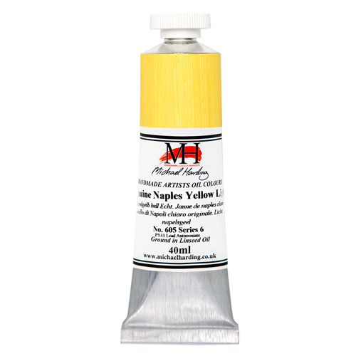 Michael Harding Artists Oil Colours - Genuine Naples Yellow Light (No. 605) - 40ml