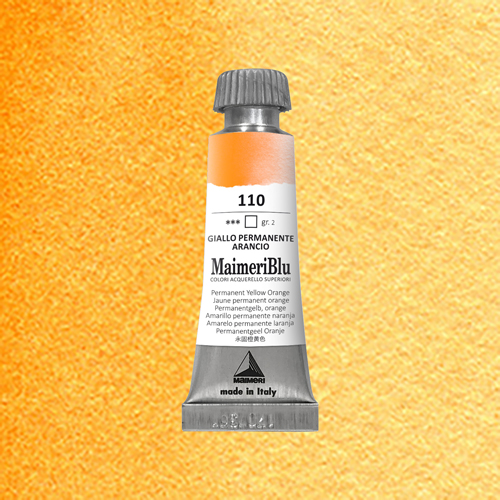 Maimeri Blu Watercolour - Permanent Yellow Orange - 12ml