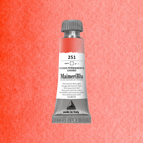 Maimeri Blu Watercolour - Permanent Red Light - 12ml