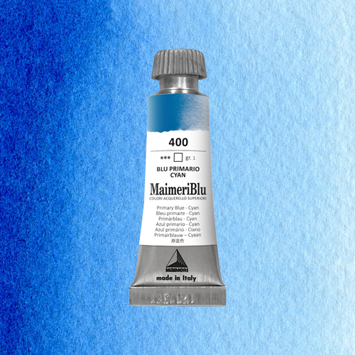 Maimeri Blu Watercolour - Primary Blue - Cyan - 12ml