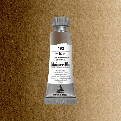 Maimeri Blu Watercolour - Burnt Umber - 12ml