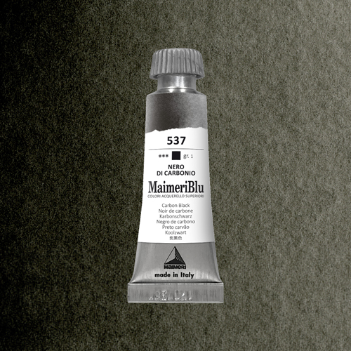 Maimeri Blu Watercolour - Carbon Black - 12ml