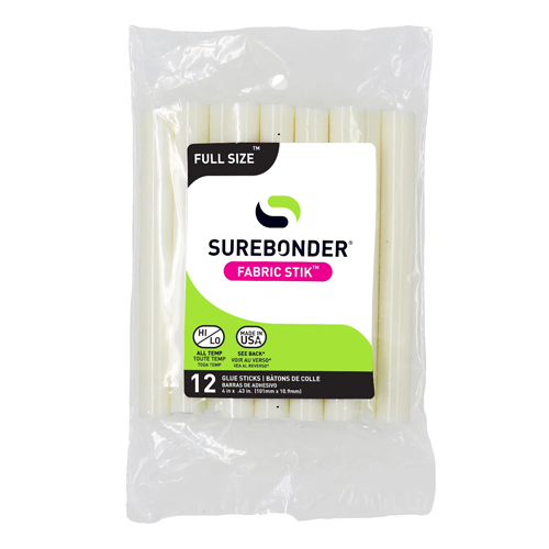 Surebonder Fabric Stick Glue Sticks - 4", pack of 12