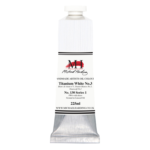 Michael Harding Artists Oil Colours - Titanium White 3 (No. 130) - 225ml