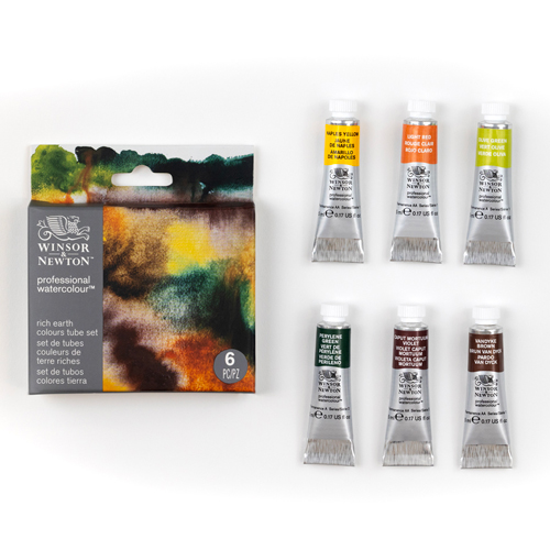 Winsor & Newton Professional Watercolour - Rich Earth - 6 Tube Set