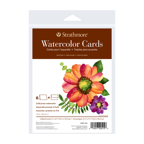 Strathmore Watercolour Cards - 5" x 6.9" - Pack of 6