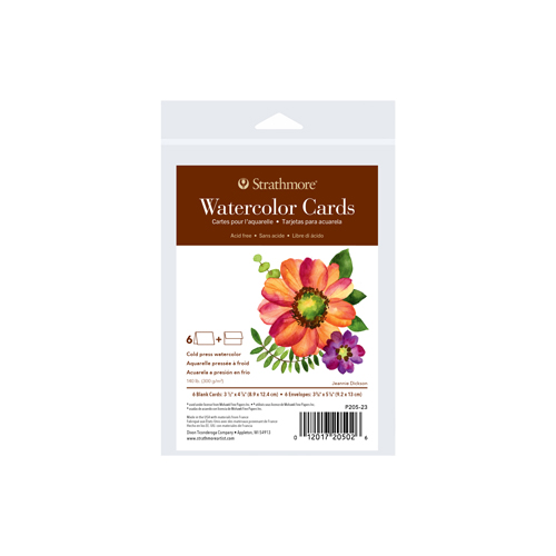 Strathmore Watercolour Cards - 3.5" x 4.9" - Pack of 6