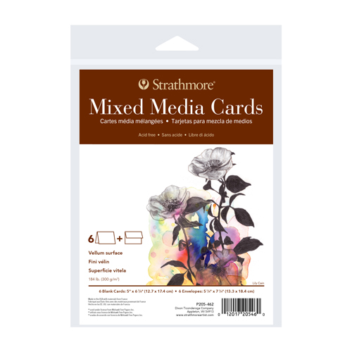 Strathmore Mixed Media Cards - 5" x 6.9" - Pack of 6