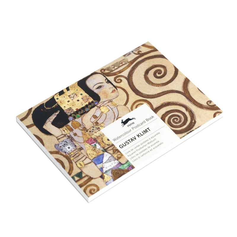 Pepin Watercolour Postcard Colouring Book - Gustav Klimt