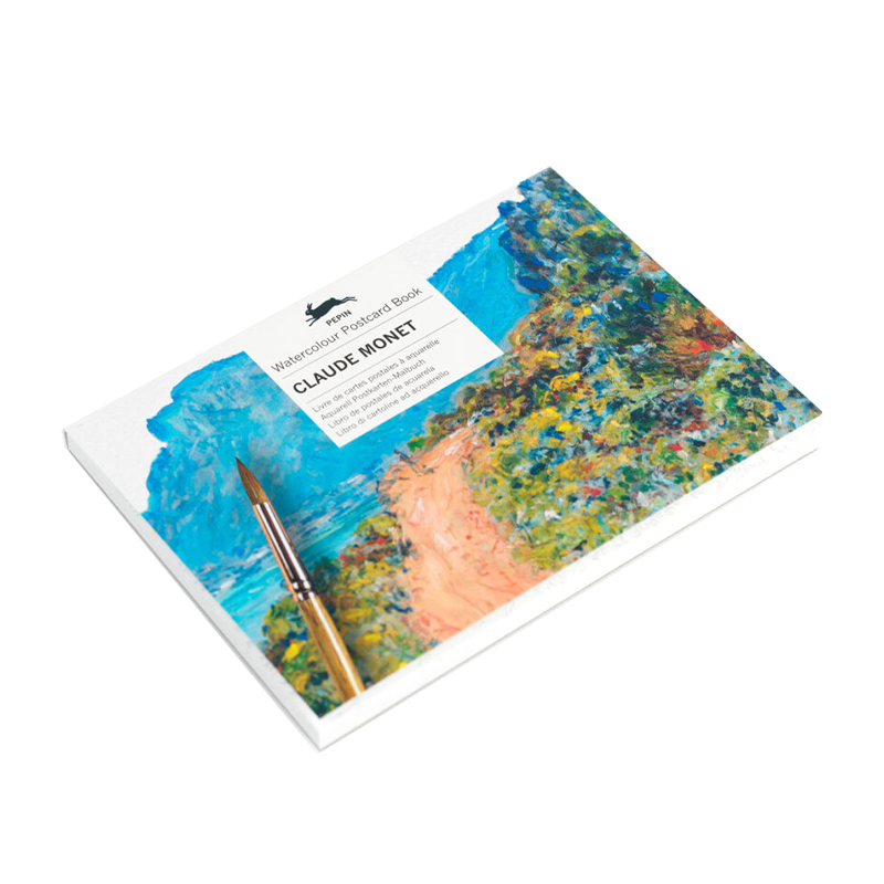 Pepin Watercolour Postcard Colouring Book - Monet