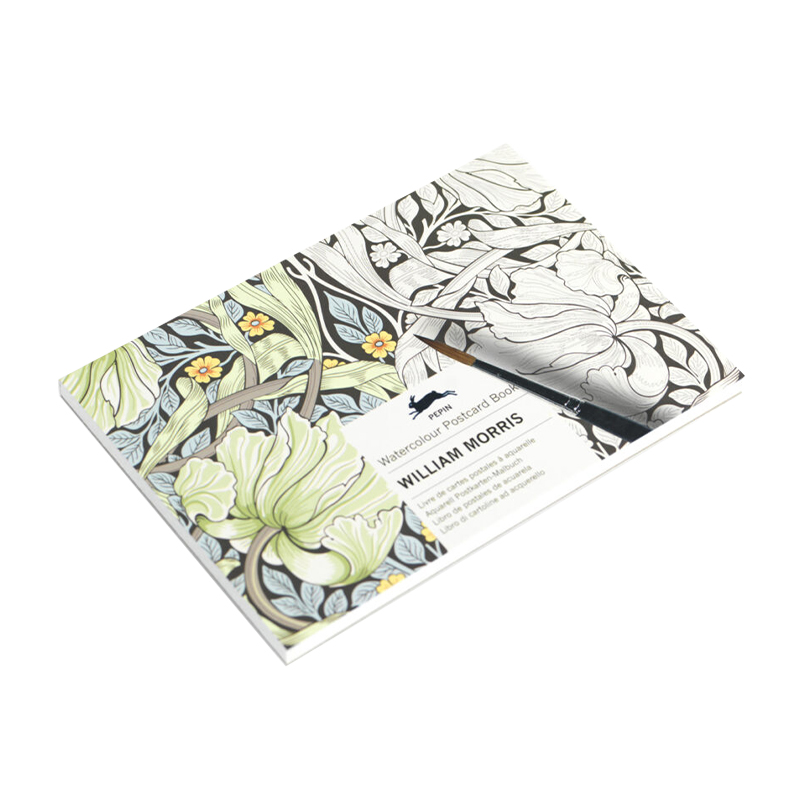 Pepin Watercolour Postcard Colouring Book - William Morris