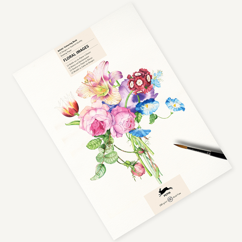Pepin Artists' Colouring Book - Floral Images
