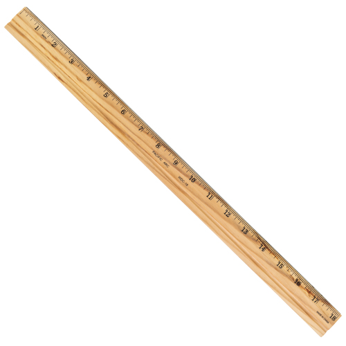 Pacific Arc Wooden Ruler - 18"