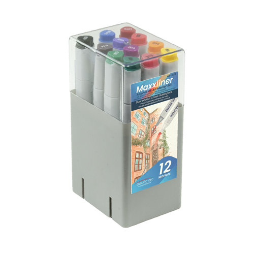 Pacific Arc MaxxLiner Art Markers - Set of 12