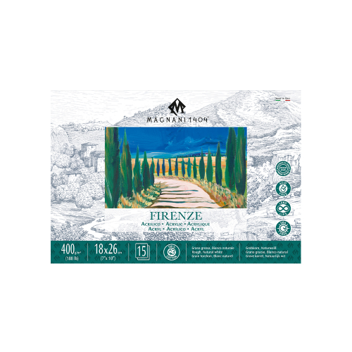 Magnani Firenze Acrylic Pad - 400gsm - 7" x 10"