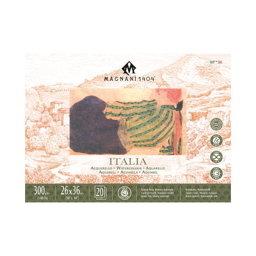 Magnani Italia Watercolour Block - Cold Pressed - 300gsm - 10" x 14"