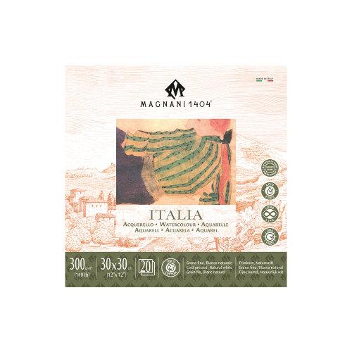 Magnani Italia Watercolour Block - Cold Pressed - 300gsm - 12" x 12"