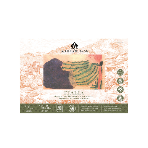 Magnani Italia Watercolour Block - Cold Pressed - 300gsm - 7" x 10"