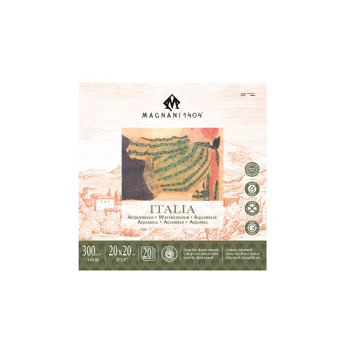 Magnani Italia Watercolour Block - Cold Pressed - 300gsm - 8" x 8"