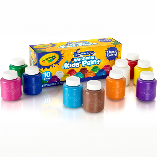 Crayola Washable Kid's Paint - Pack of 10 assorted colours