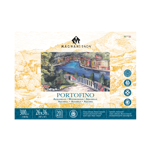 Magnani Portofino Watercolour Block - Hot Pressed - 300gsm - 10" x 14"