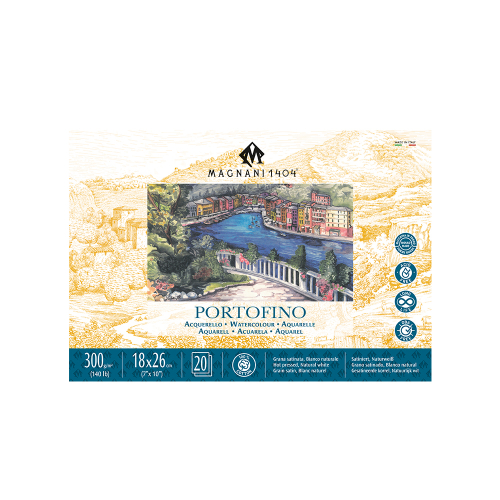 Magnani Portofino Watercolour Block - Hot Pressed - 300gsm - 7" x 10"