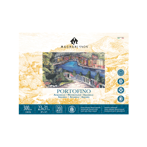 Magnani Portofino Watercolour Block - Hot Pressed - 300gsm - 9" x 12"