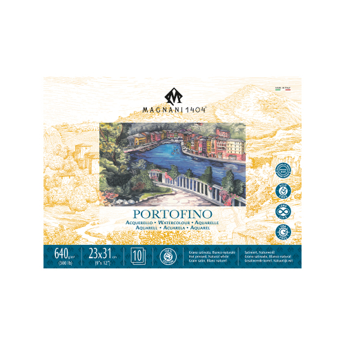 Magnani Portofino Watercolour Block - Hot Pressed - 640gsm - 9" x 12"