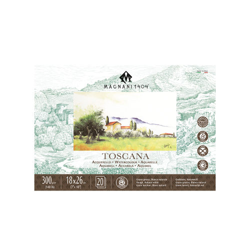 Magnani Toscana Watercolour Block - 300gsm - 7" x 10"