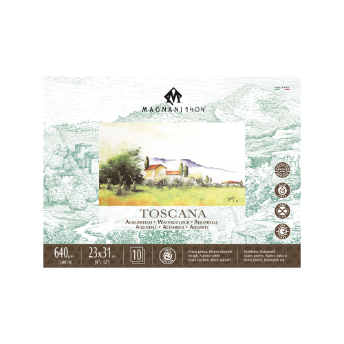 Magnani Toscana Watercolour Block - 640gsm - 9" x 12"