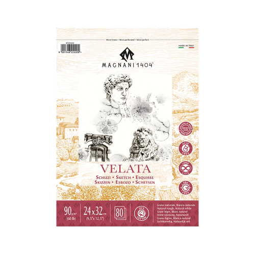 Magnani Velata Sketch Pad - 90gsm - 9" x 12" 