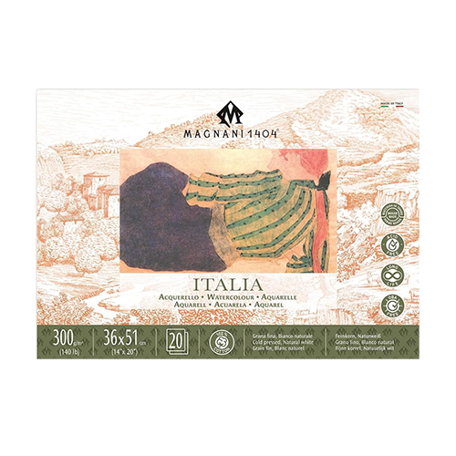 Magnani Italia Watercolour Block - Cold Pressed - 300gsm - 14" x 20"