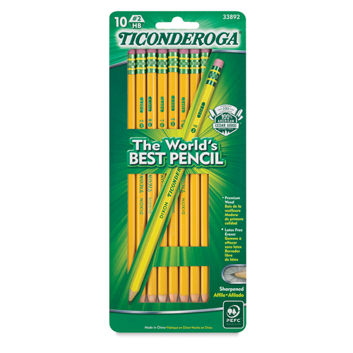 Ticonderoga Worlds Best Pencil #2 HB Set of 10